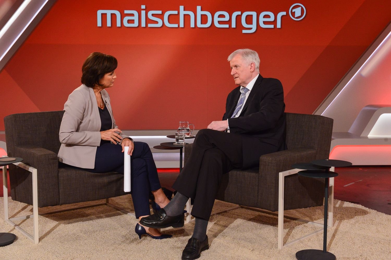 Horst Seehofer zu Gast bei Sandra Maischberger