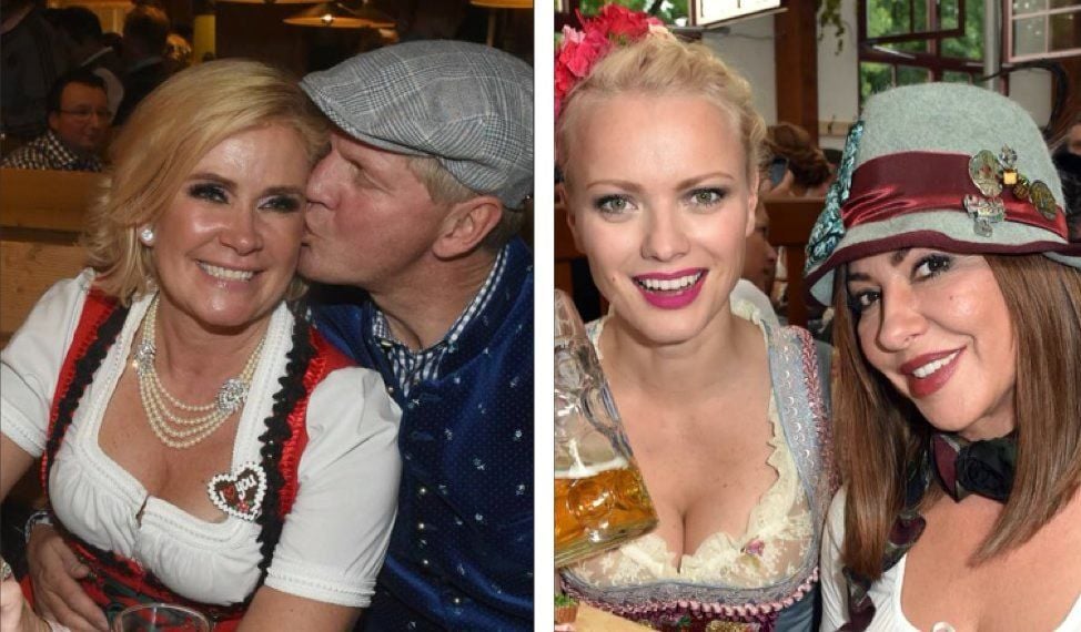 Stefan Effenberg und seine Frau Claudia amüsieren sich ähnlich wie Simone Thomalla und Franziska Knuppe.