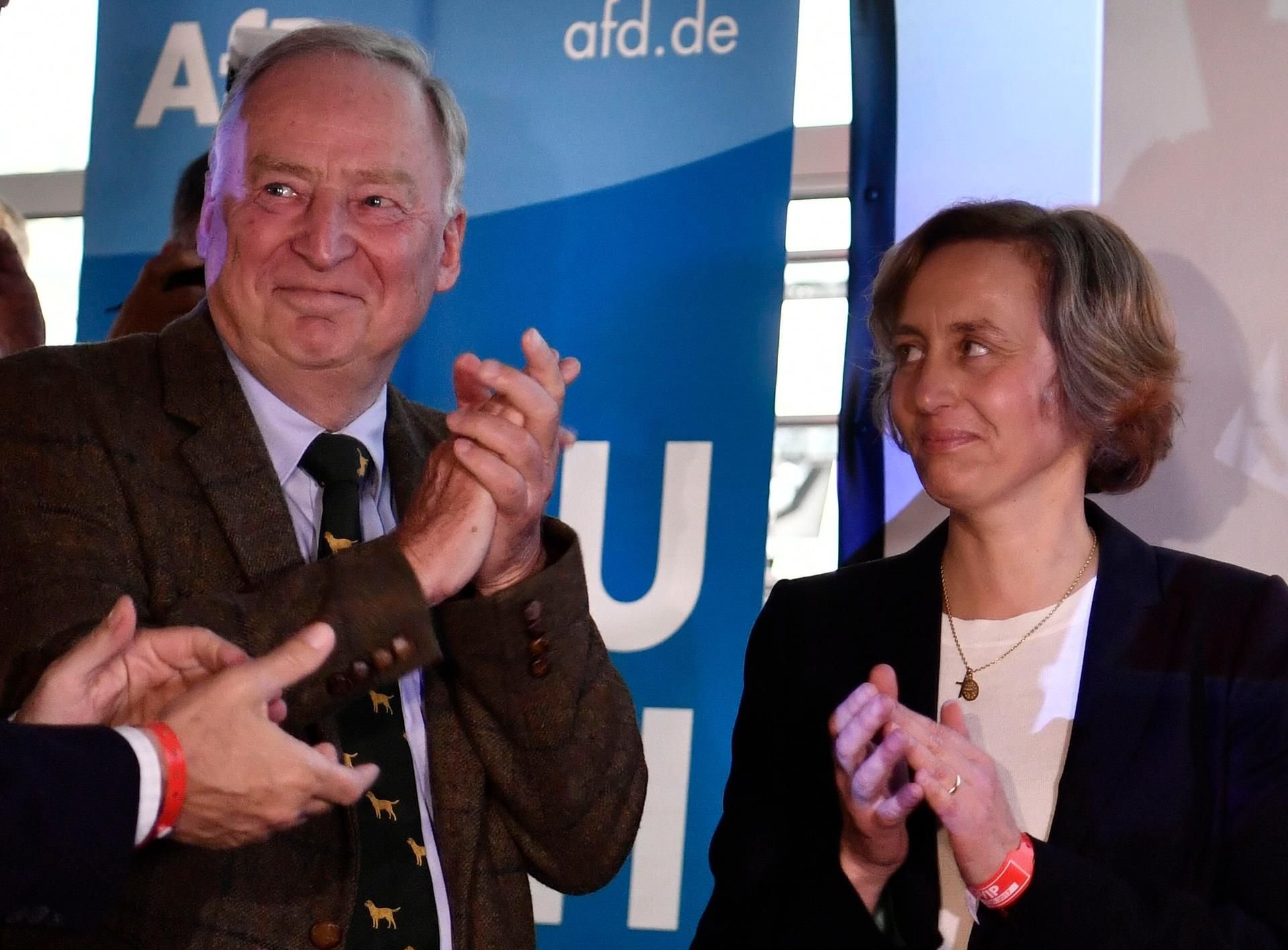 Alexander Gauland und Beatrix von Storch auf der Wahlparty in Berlin