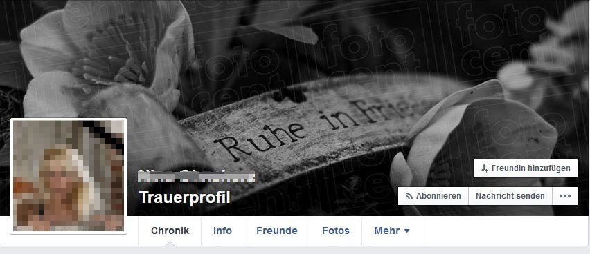 Erinnerung online: Trauerprofile werden auf Facebook oft von Angehörigen gepflegt.