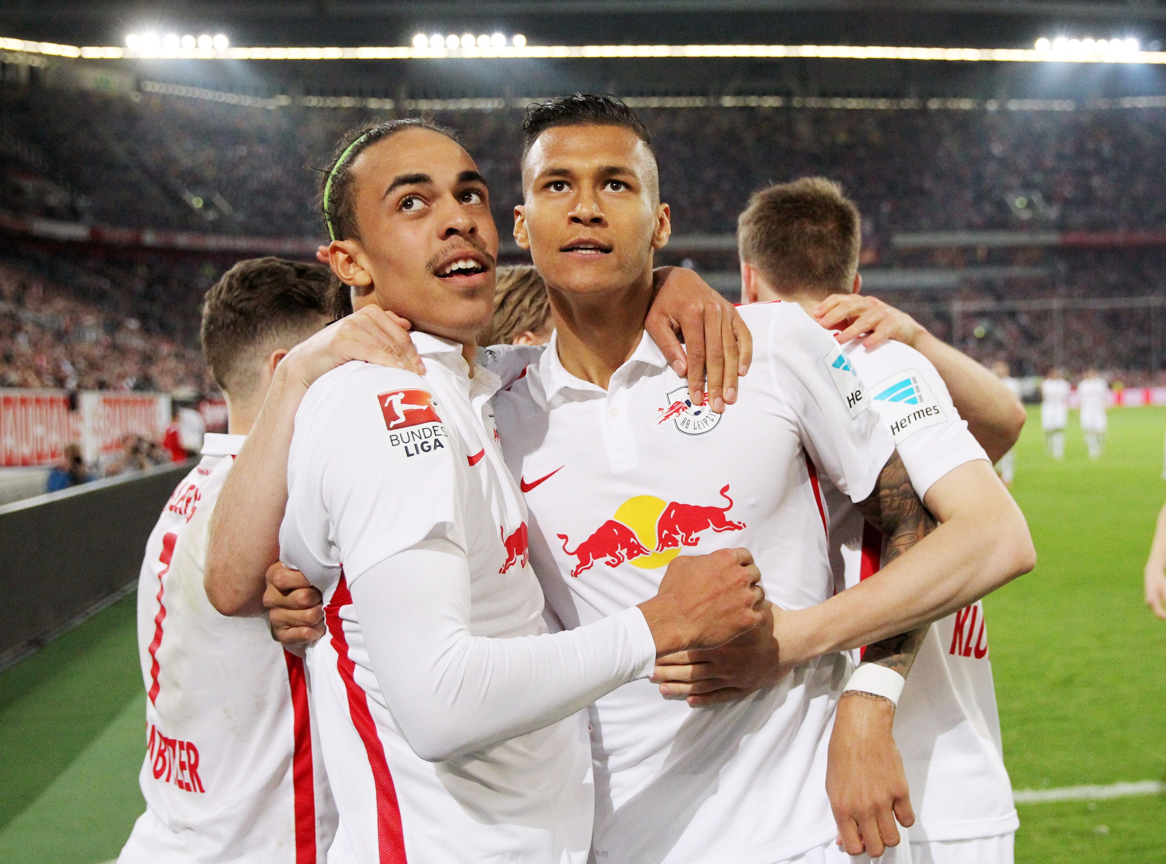 Brauchten eine Pause: Dänemarks Nationalspieler Yussuf Poulsen und U21-DFB-Kader Davie Selke.