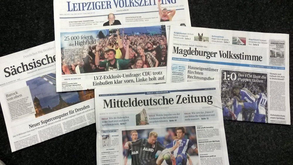Blick auf die Titelseiten der regionalen Presse am Montag.