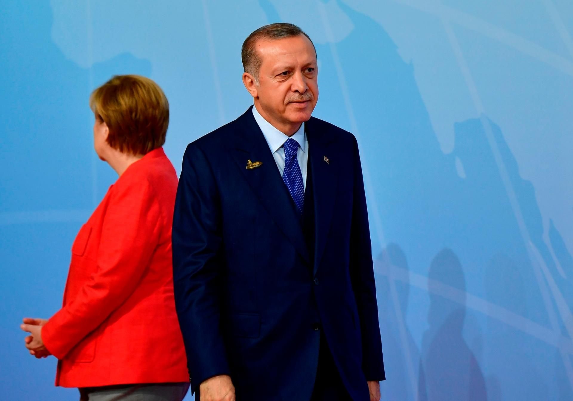 Angela Merkel und Recep Tayyip Erdogan beim G20 Gipfel in Hamburg.