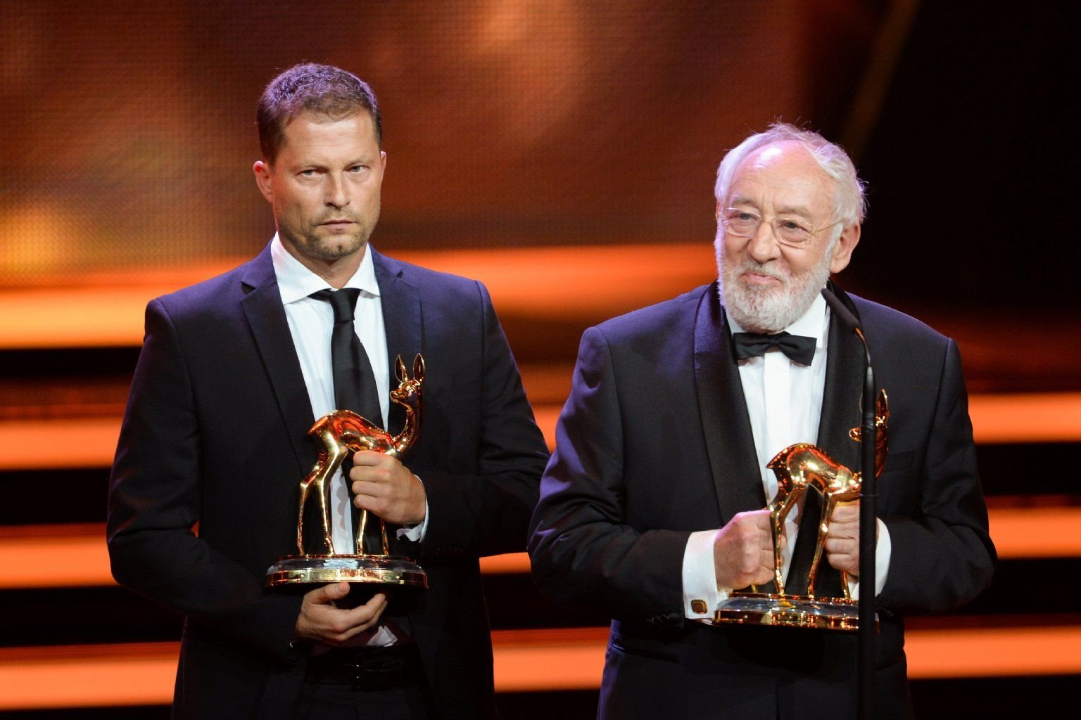 Til Schweiger (l.) und Dieter Hallervorden bei der Bambi-Verleihung.