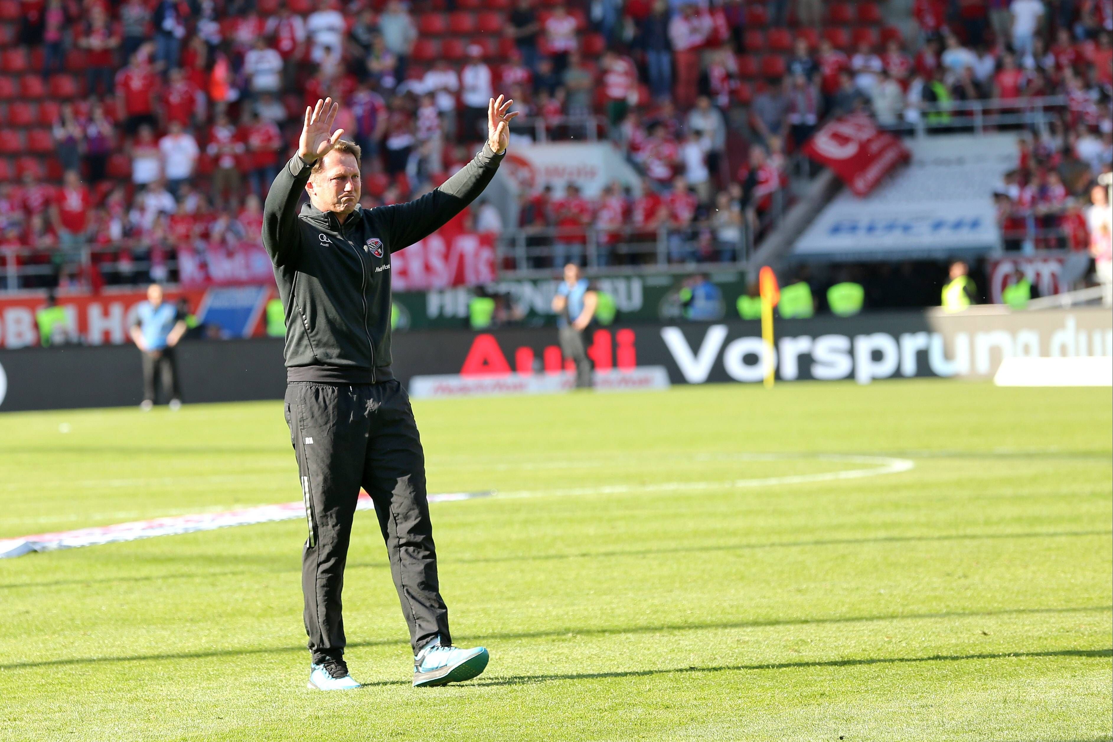 Ralph Hasenhüttl bei seiner Verabschiedung in Ingolstadt.