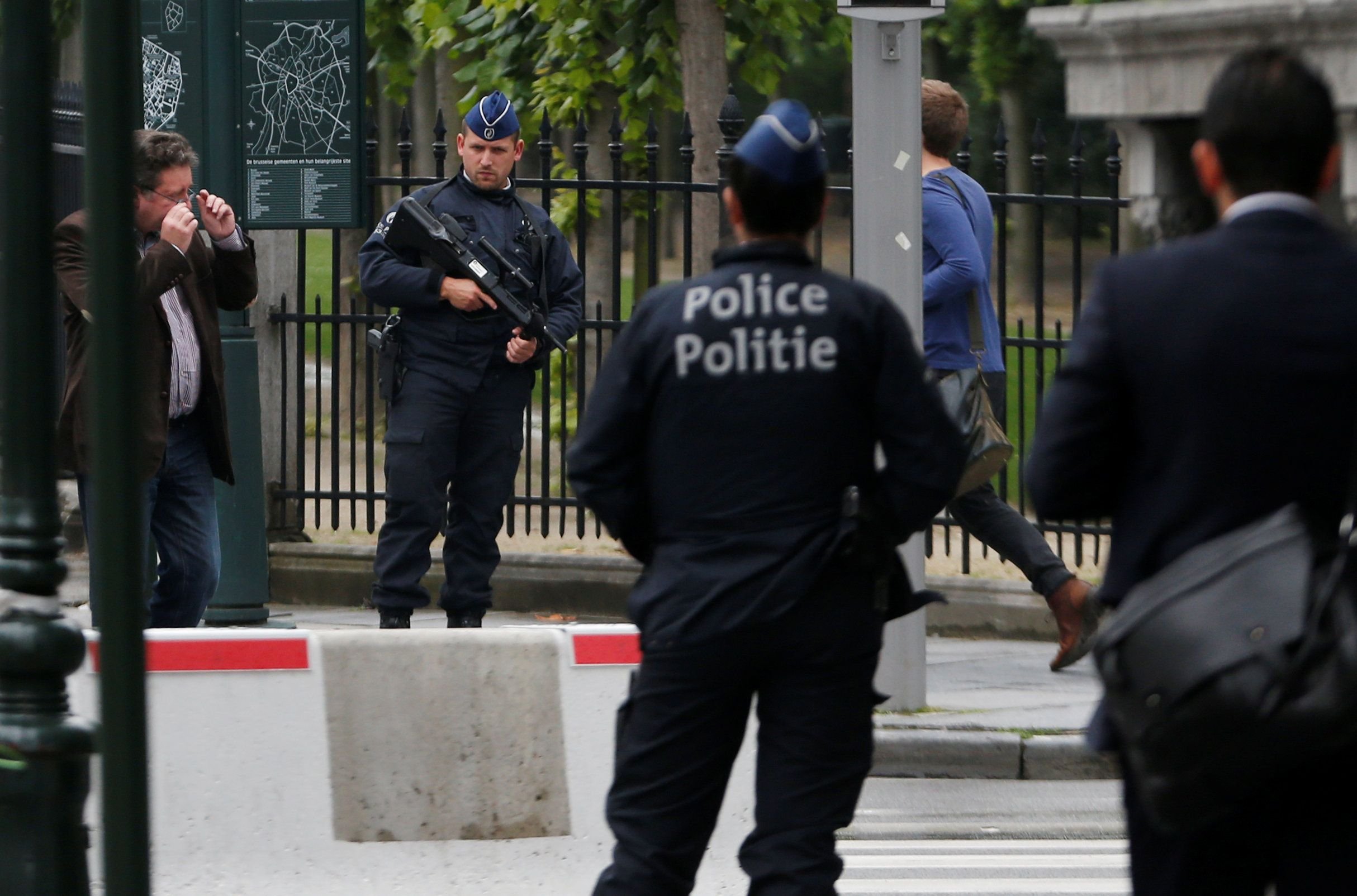 Einsatzkräfte in der Innenstadt von Brüssel