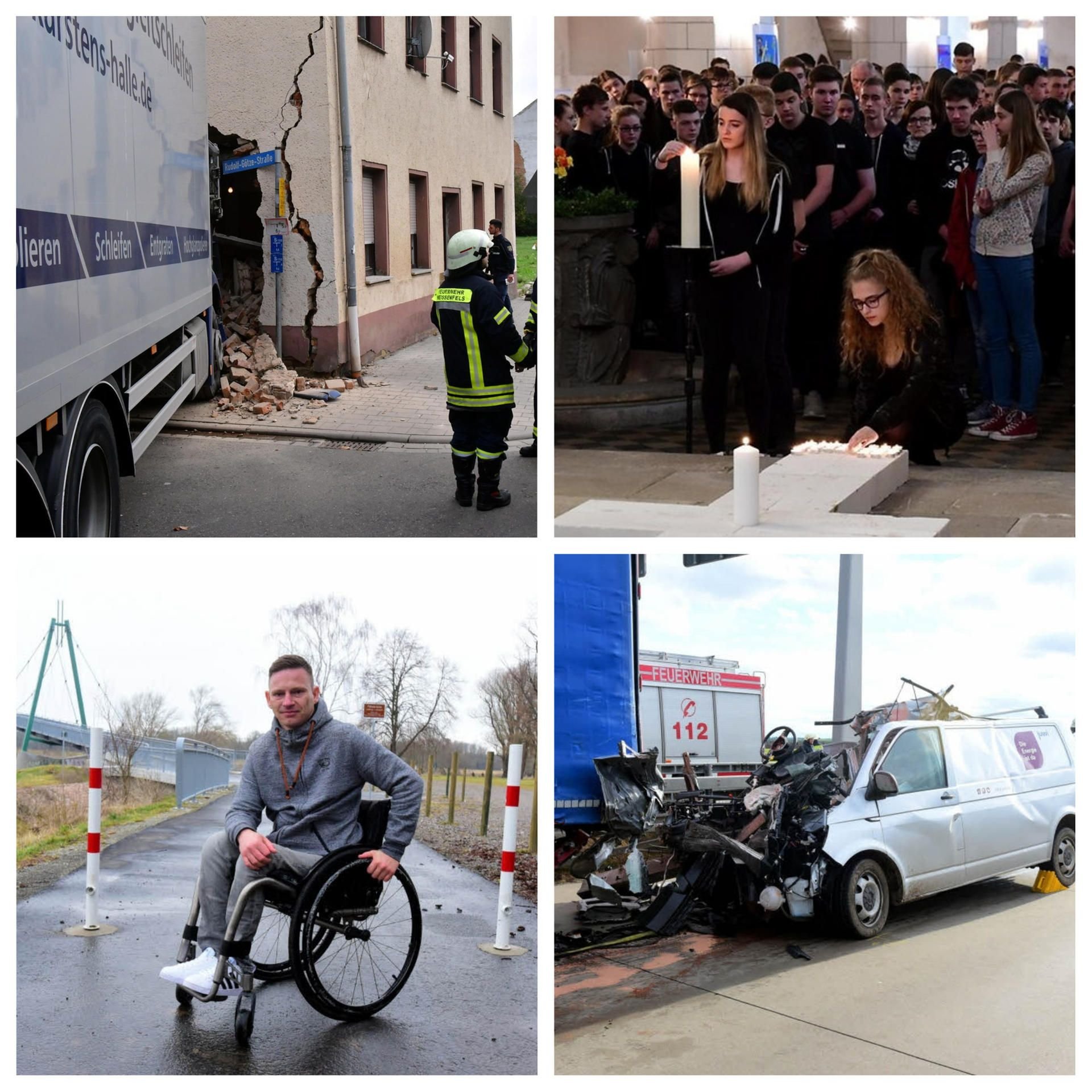 Ein Lkw in der Hauswand, ein getöteter Abiturient, ein Rollstuhlfahrer mit Herzenswunsch und ein schwerer Unfall - nur einige der Themen, die die Weißenfelser 2018 beschäftigt haben.