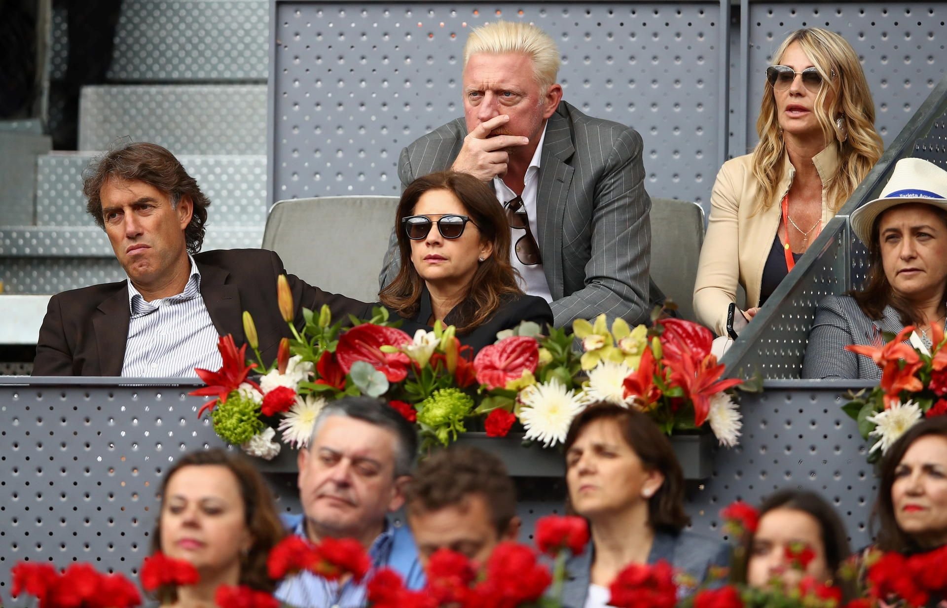 Boris Becker auf der Tribüne.