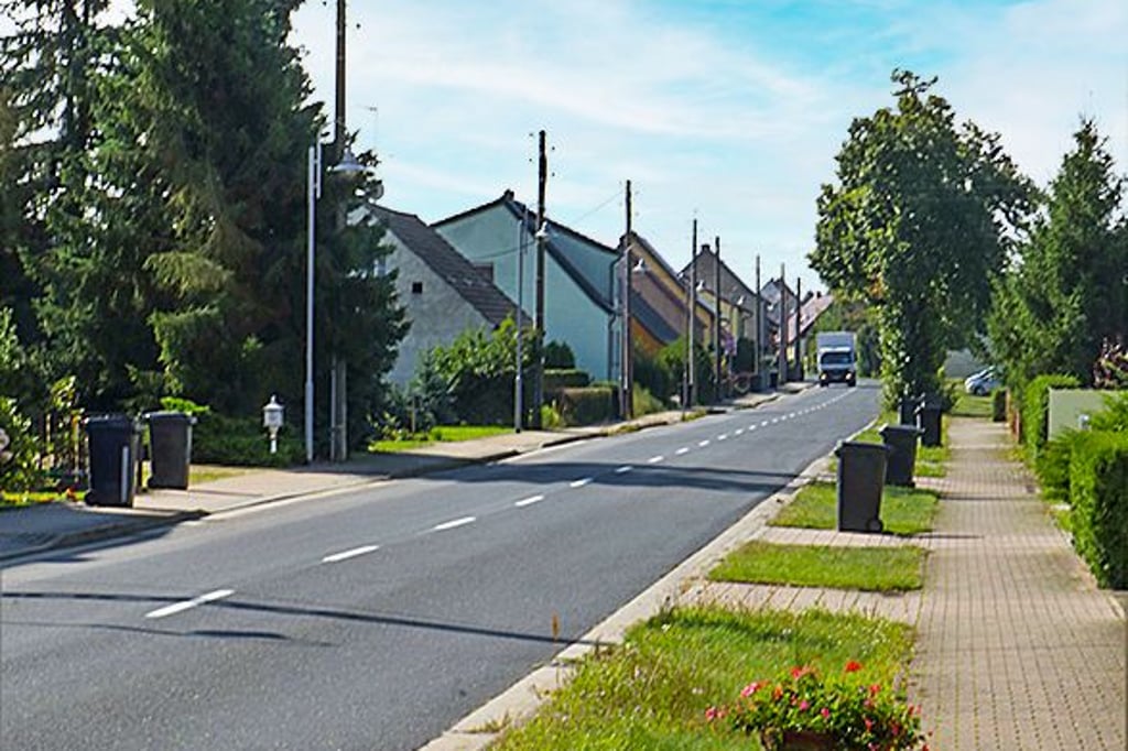 Die Jüterboger Allee in Mügeln wird über lange Zeit zur Abwasser- und Straßenbaustelle.