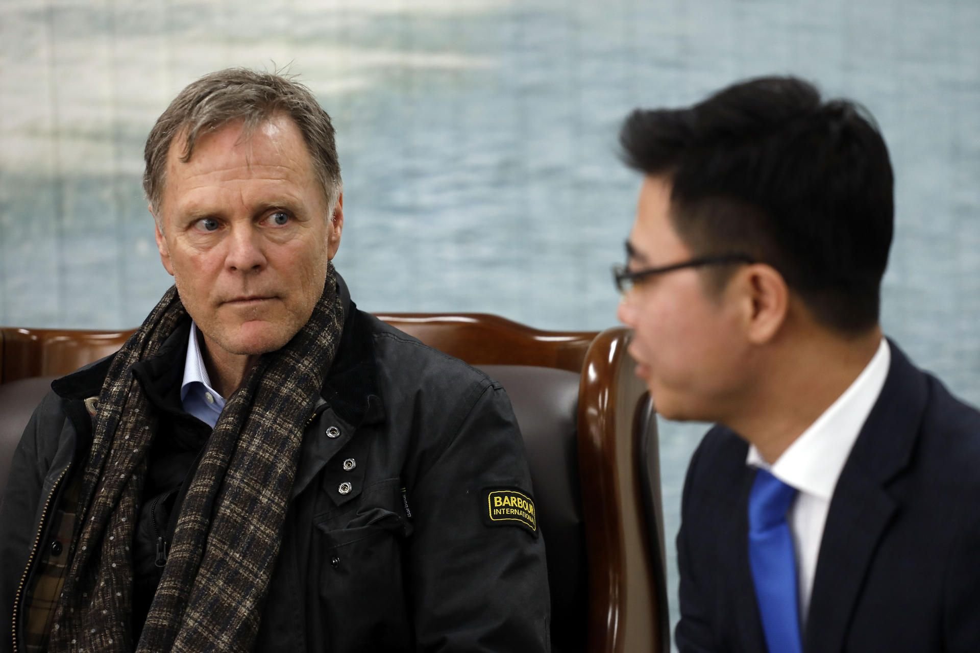 Fred Warmbier (l.) bei einem Treffen in Südkorea.