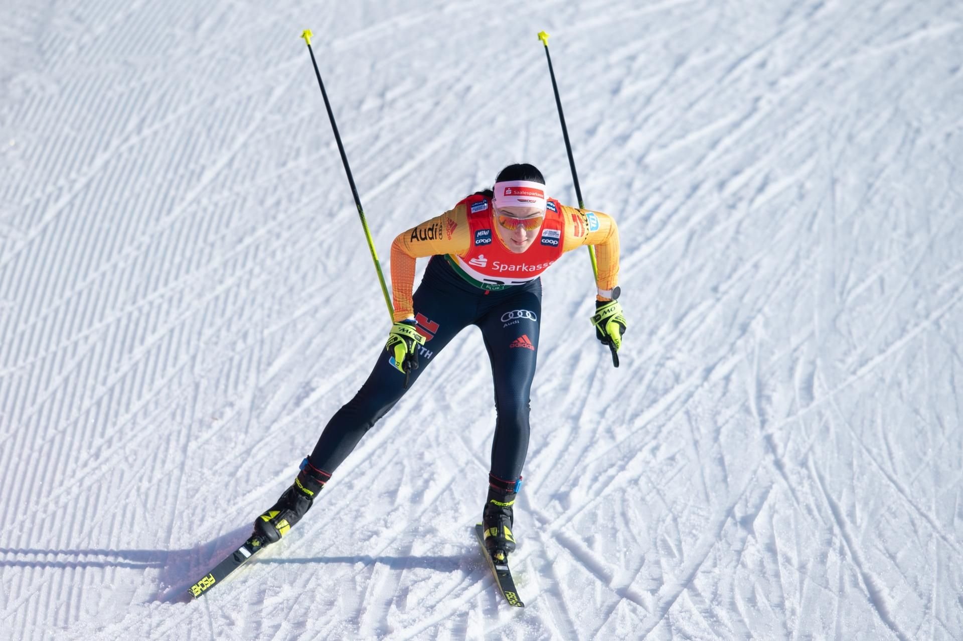 Jessica Löschke bei ihrem ersten Weltcup-Auftritt in Dresden.
