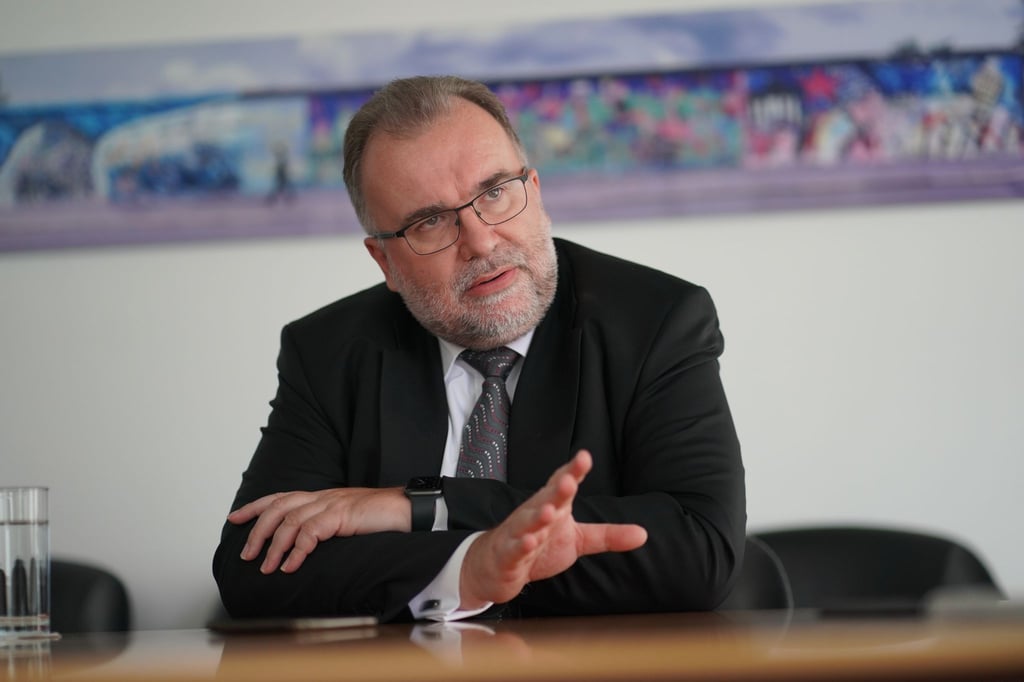Siegfried Russwurm, neuer Präsident vom Bundesverband der Deutschen Industrie (BDI), im Rahmen eines dpa-Interviews.