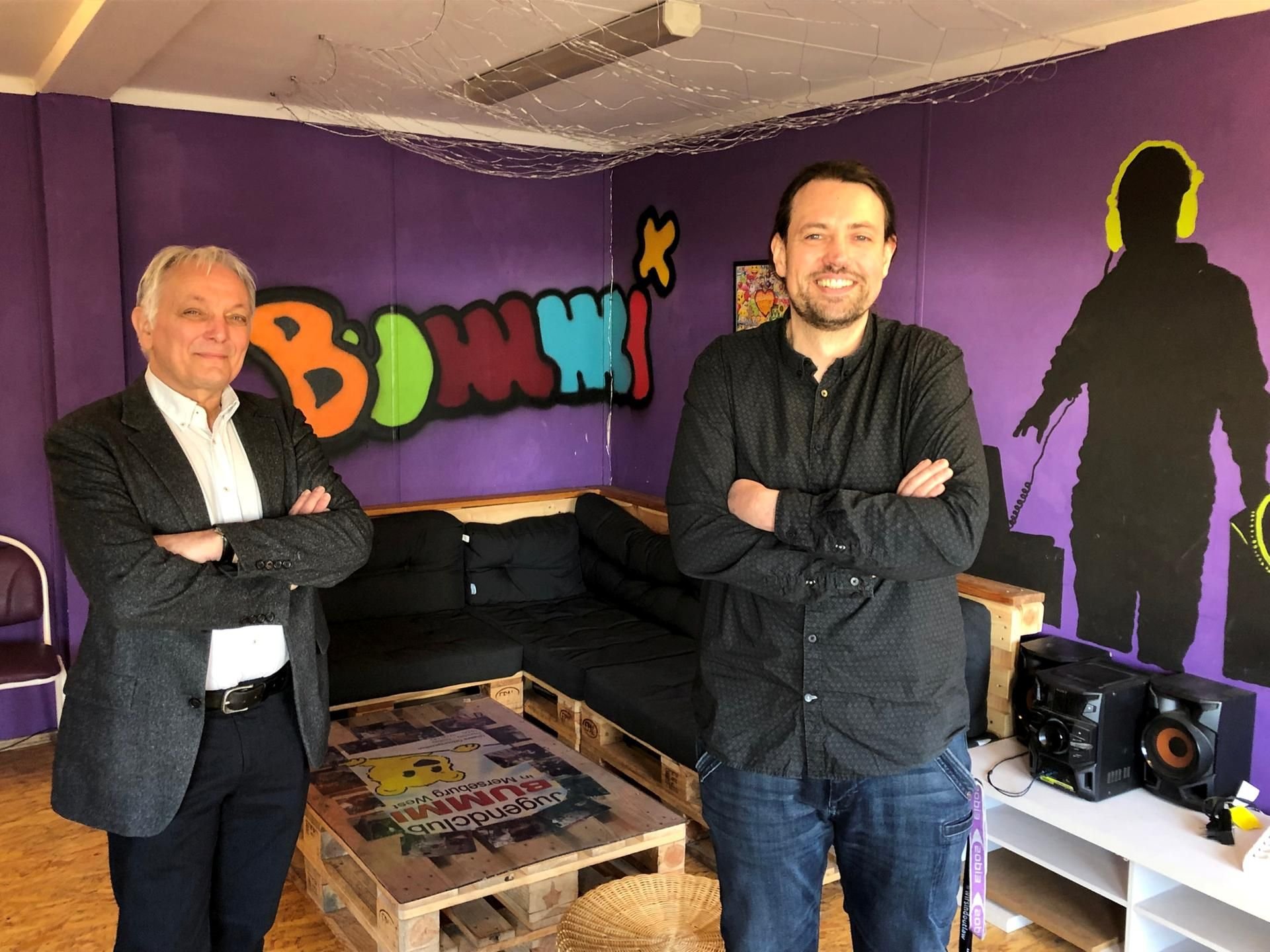 Leiter Michael Knorr (r.) freut sich, dass es im Bummi weitergeht.