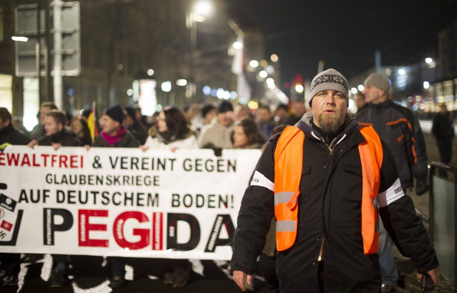 Siegfried Däbritz bei einer Demo im Februar 2015.