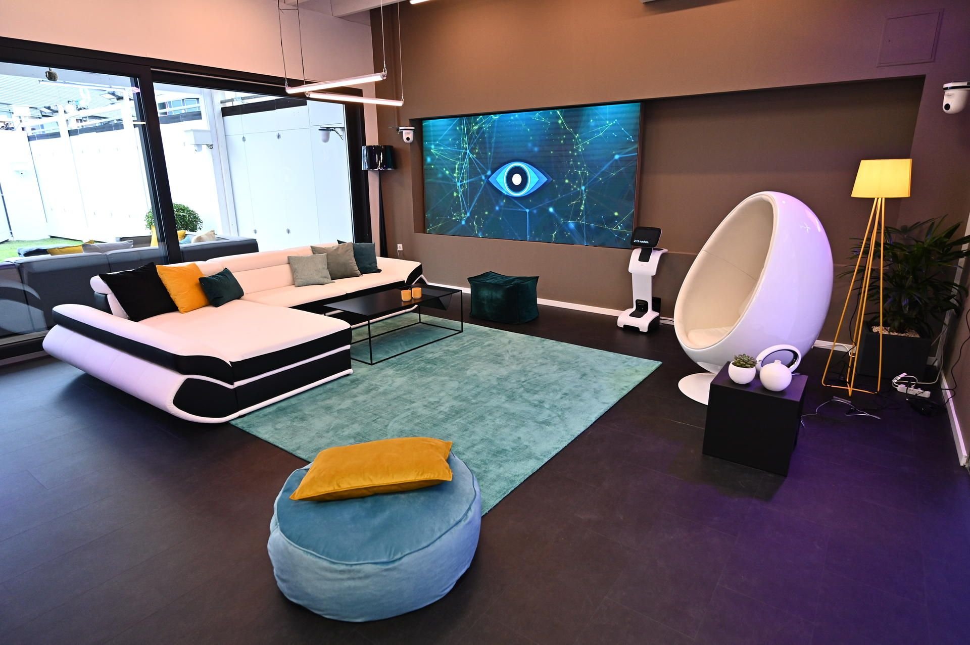 Wohnbereich im „Big Brother“-Haus in Köln-Ossendorf