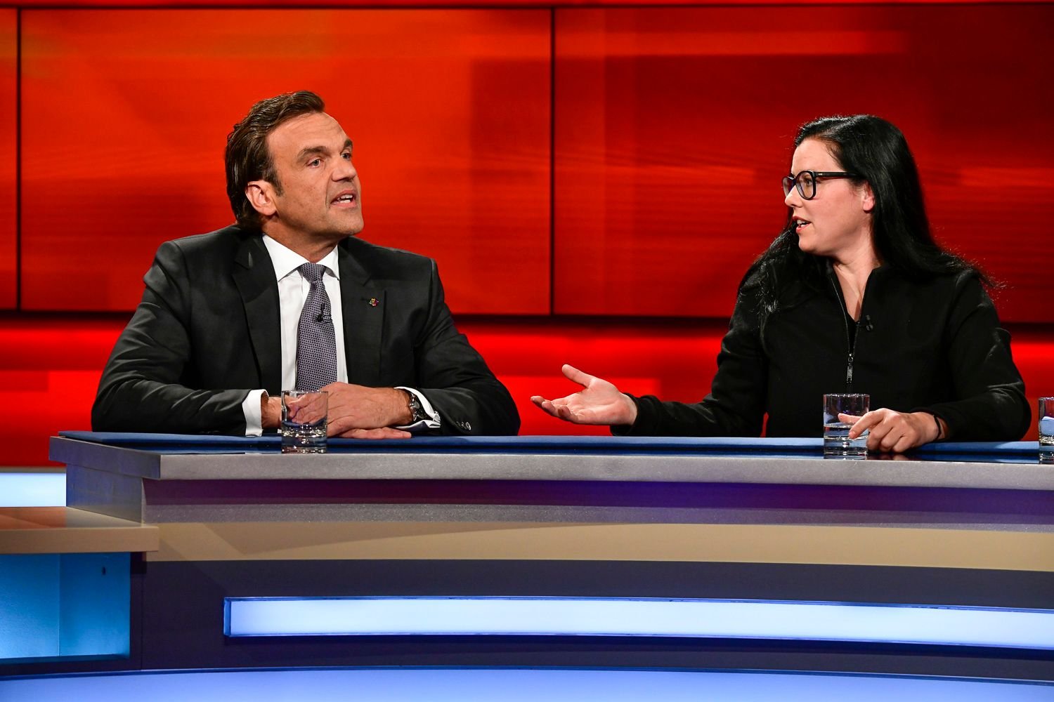 Christoph Gröner (l.) und Sina Trinkwalder