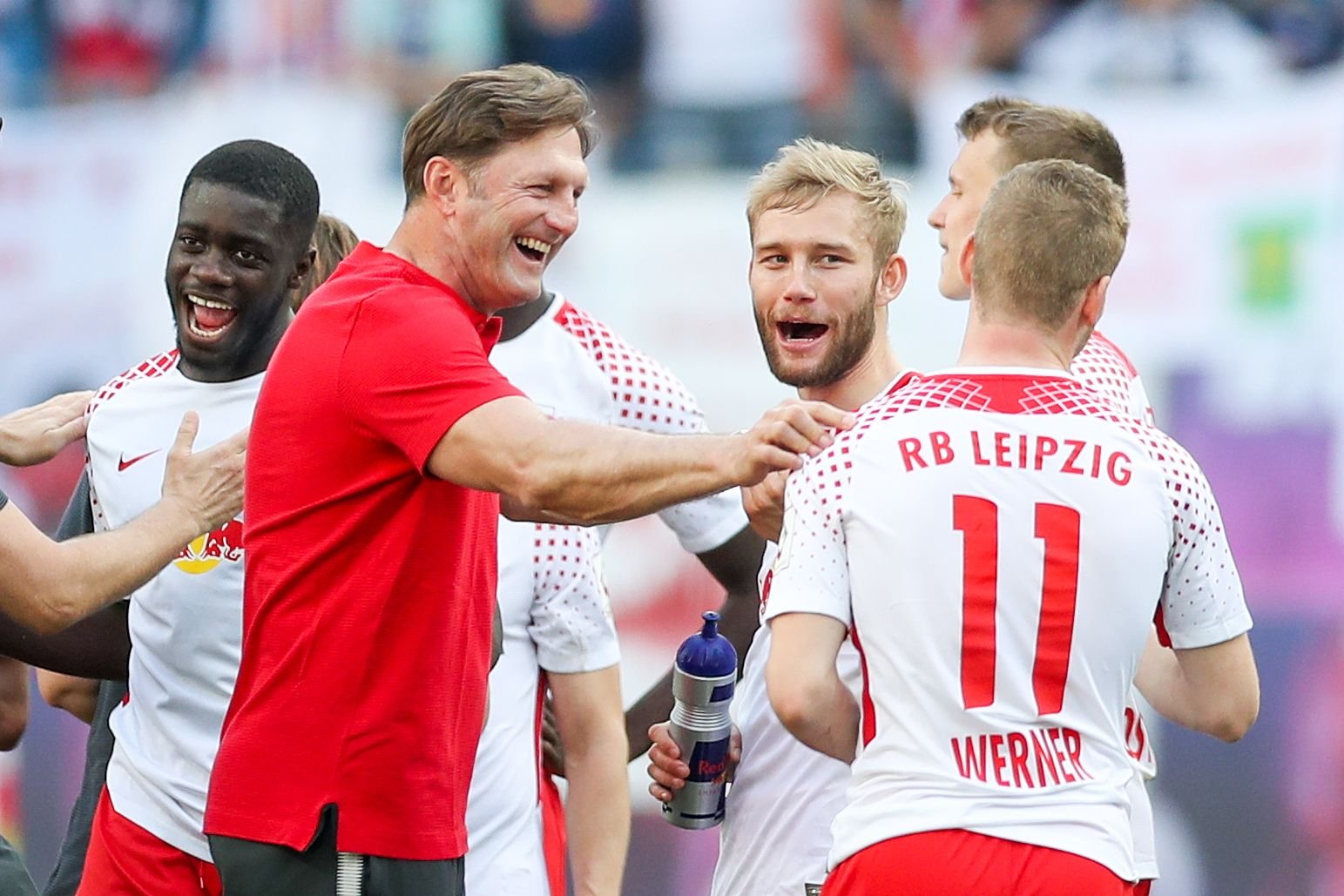 4:1 gegen den VfL Wolfsburg: Endlich wieder gute Laune bei RB Leipzig.