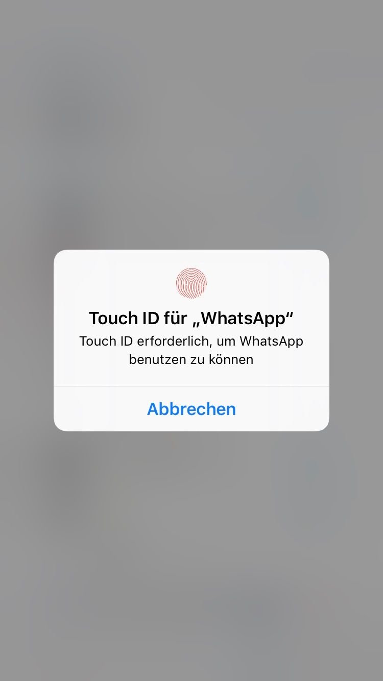 Diese Meldung bekommen Nutzer, die die Whatsapp Sperrfunktion aktiviert haben.