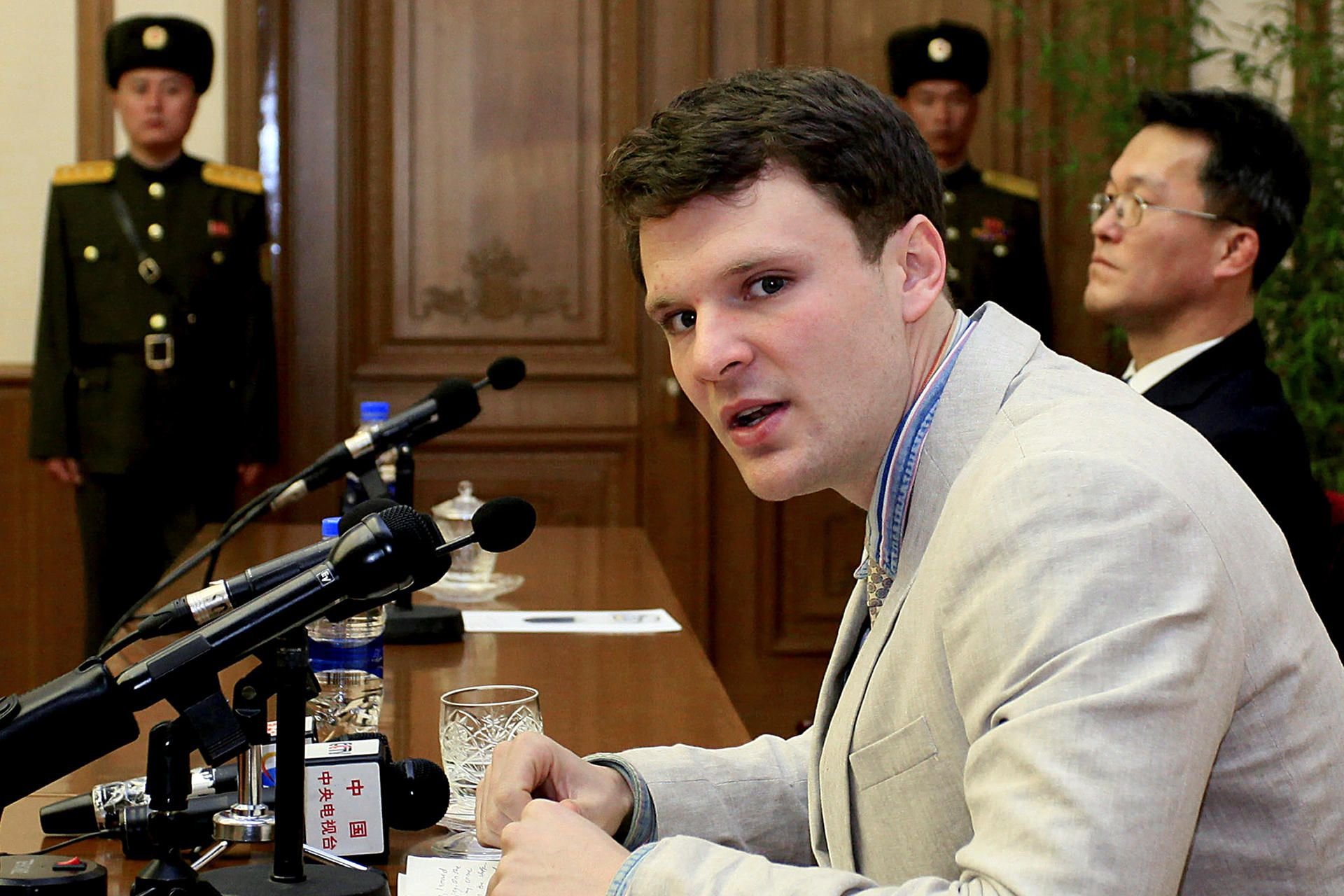 US-Student Otto Warmbier in Pjöngjang.