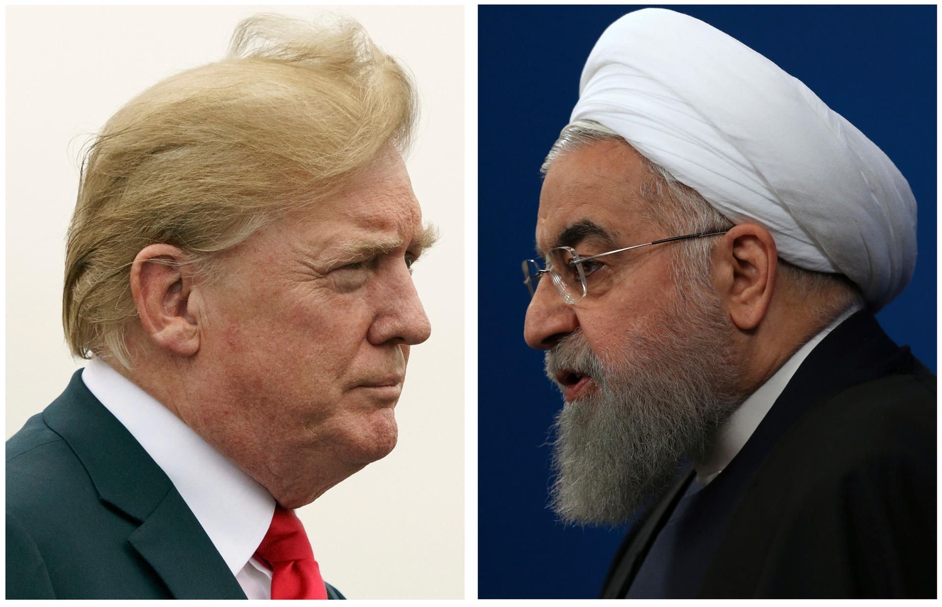 US-Präsident Donald Trump und sein iranischer Amtskollege Hassan Rouhani (r.)