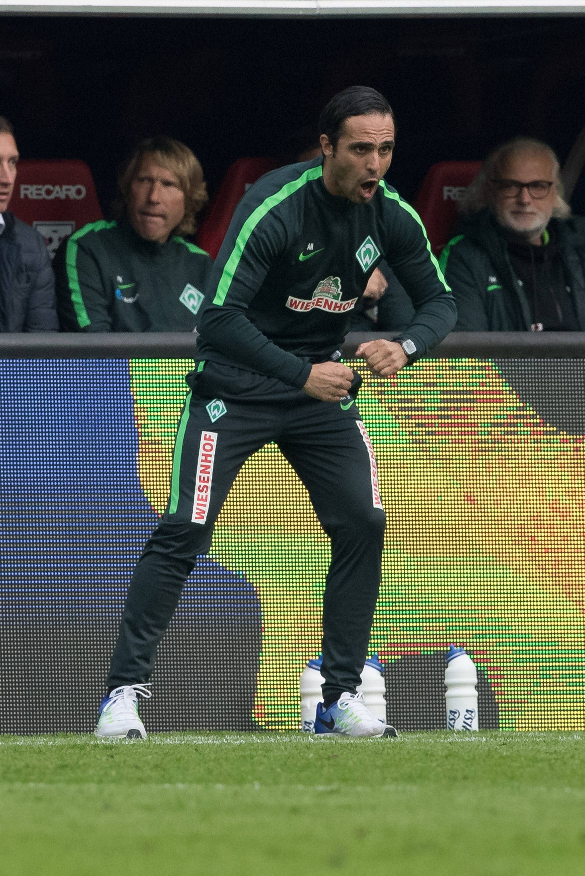 Feuerte seine Mannschaft von der Linie aus an: Alexander Nouri.