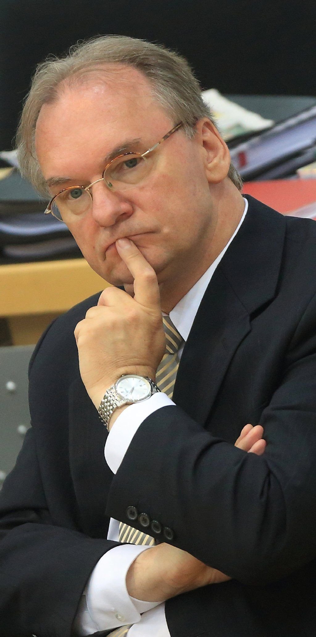 Ministerpräsident Reiner Haseloff während einer Landtagssitzung in Magdeburg
