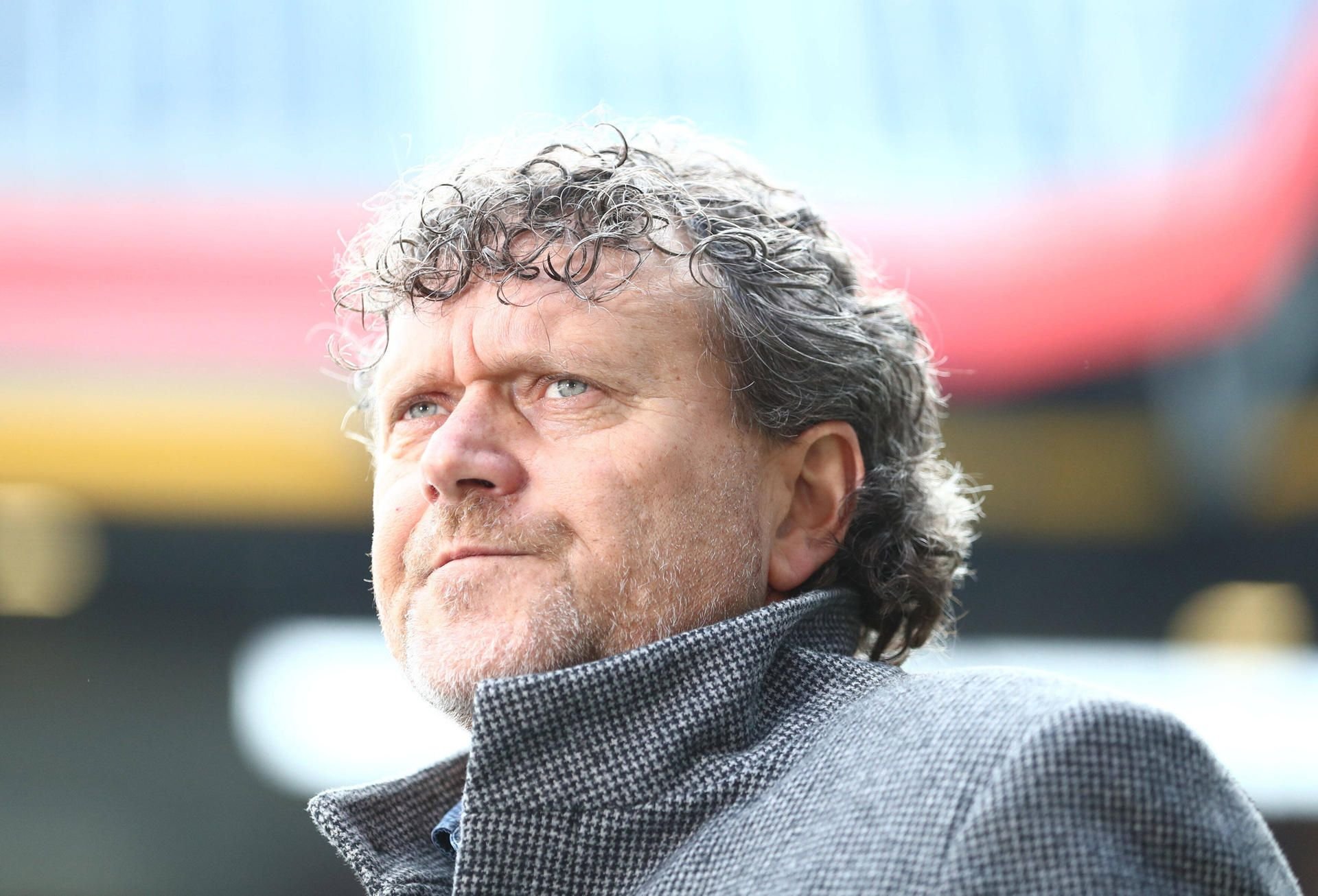 DDR-Fußballidol Olaf Marschall bei einem Heimspiel des 1. FC Kaiserslautern.