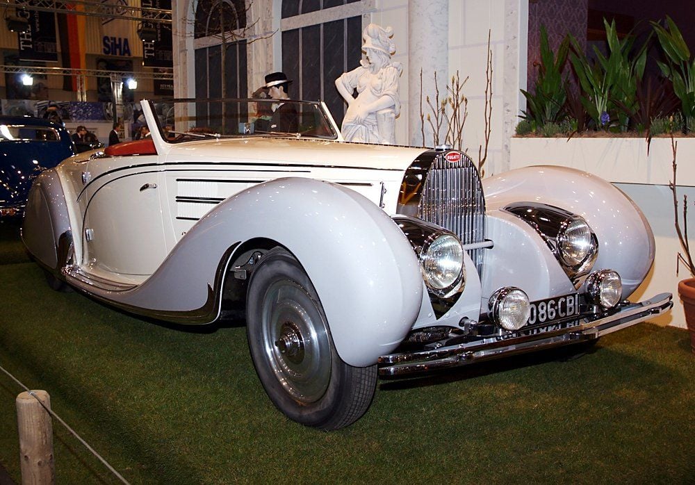 Der Bugatti 57C mit Gangloff-Karosserie ist Teil der Sonderschau „Automobile Masterpieces“.