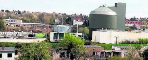 Blick auf die Kläranlage von Weißenfels.