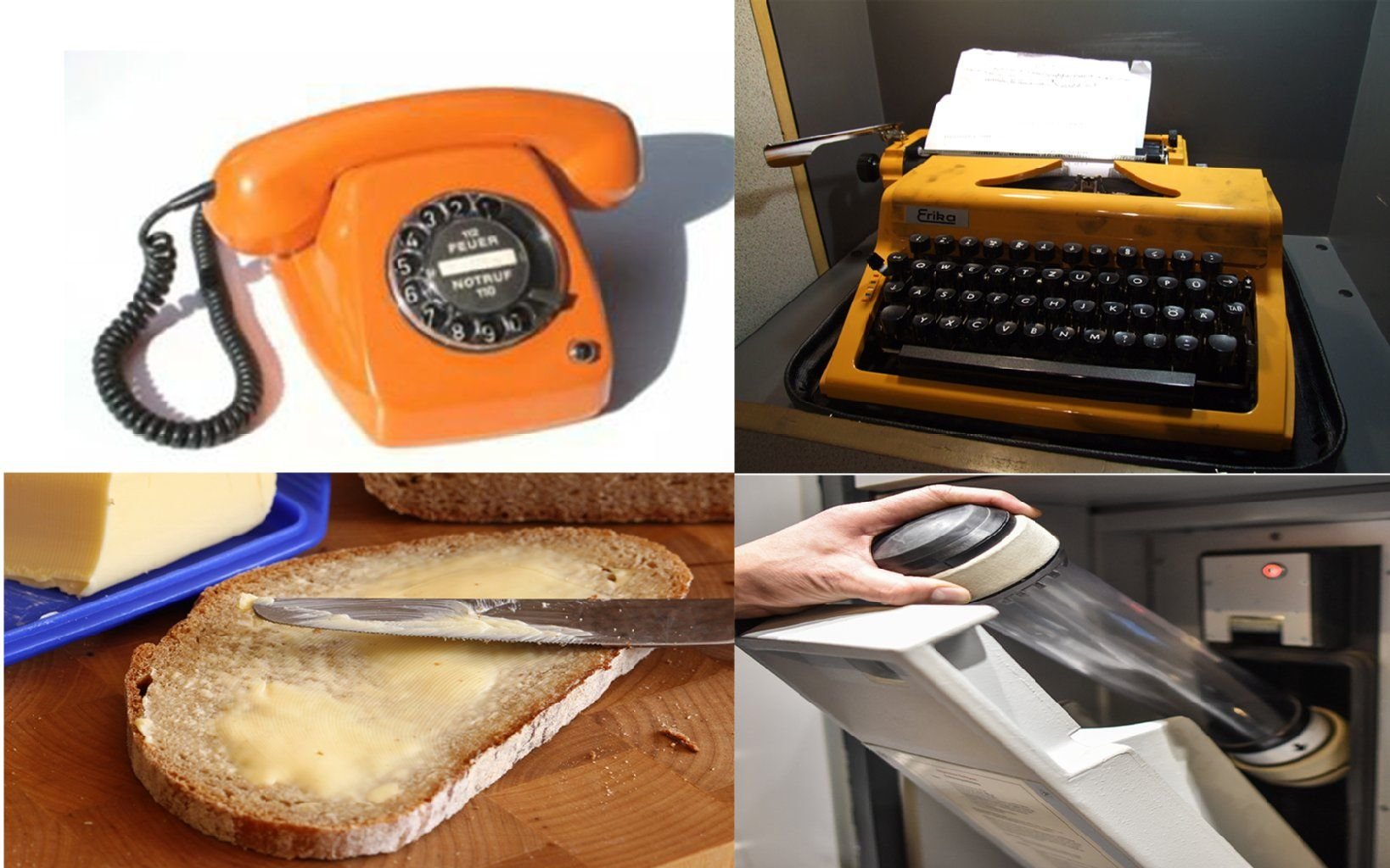 Das waren noch Zeiten: Erst die Stulle verzehrt, dann den Chef auf seinem Wählscheiben-Telefon angerufen, mit der Schreibmaschine einen Bericht getippt und diesen per Rohrpost verschickt...