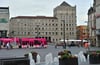 Das Rathaus in Halle. Die Staatsanwaltschaft hat dort am Donnerstag Akten beschlagnahmt.