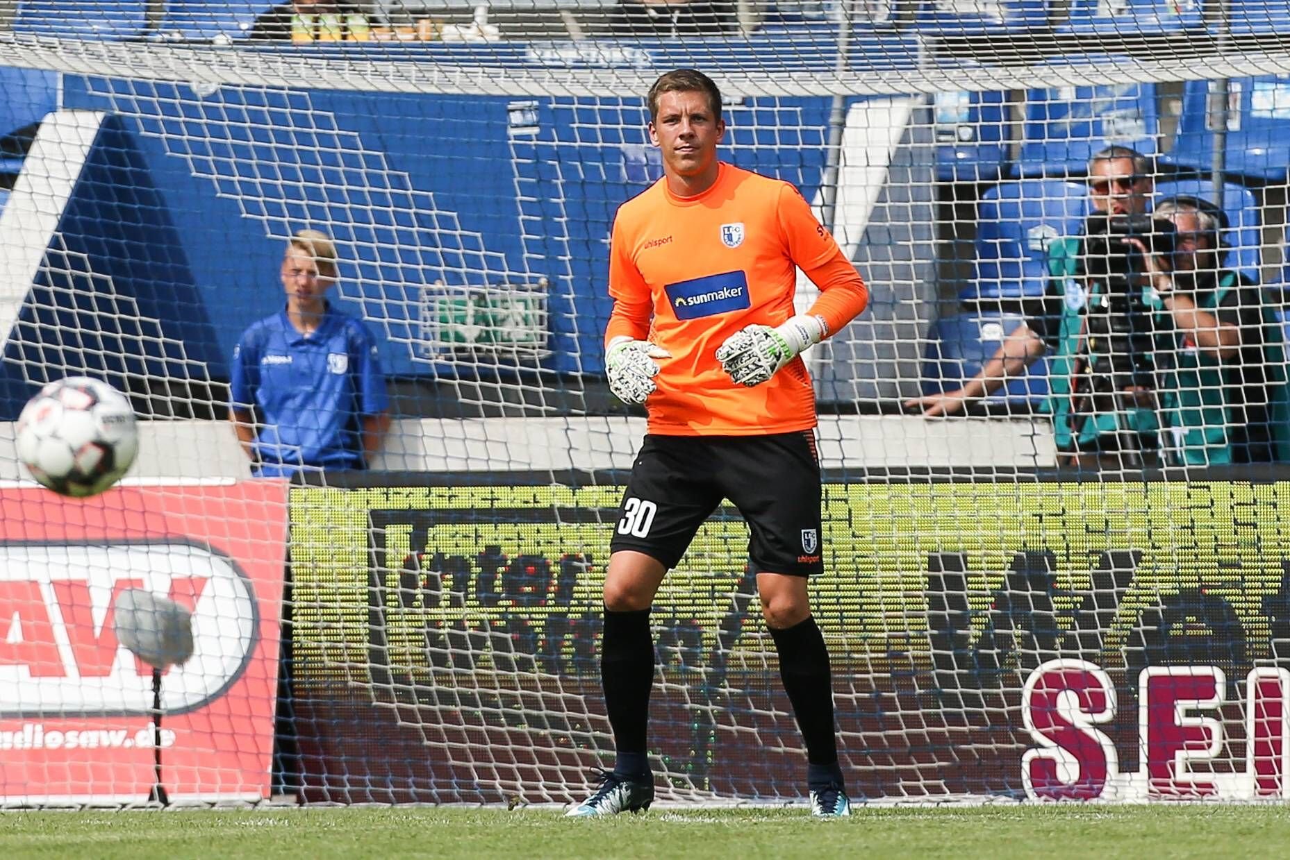 Alexander Brunst stand gegen den SC Paderborn eine Halbzeit lang im FCM-Tor.