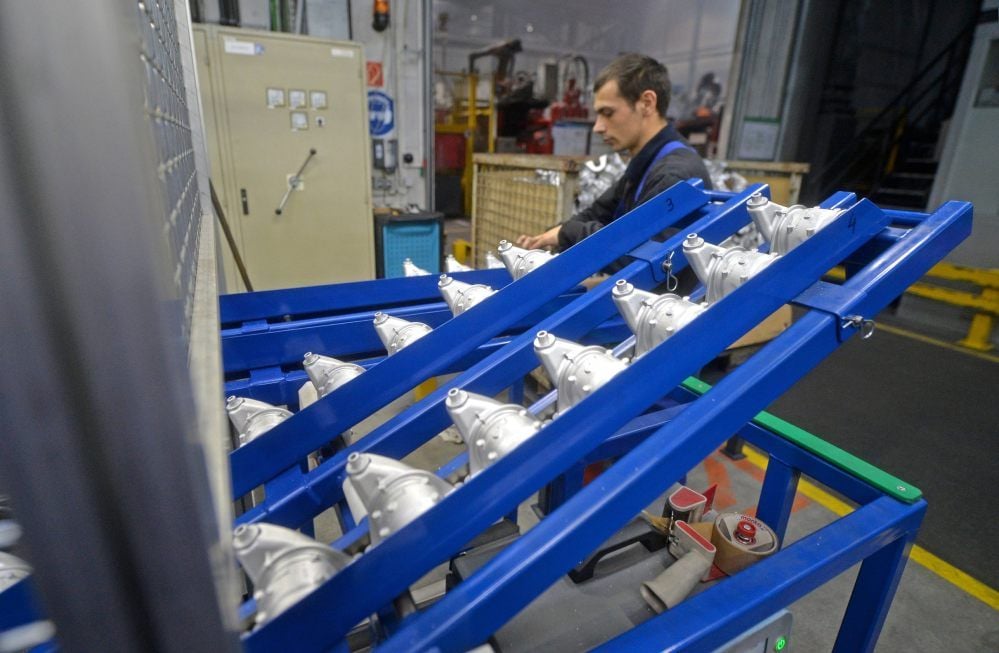 Die IG Metall macht sich Sorgen um die Mitarbeiter des Pressmetall-Werkes in Hoym im Salzlandkreis.