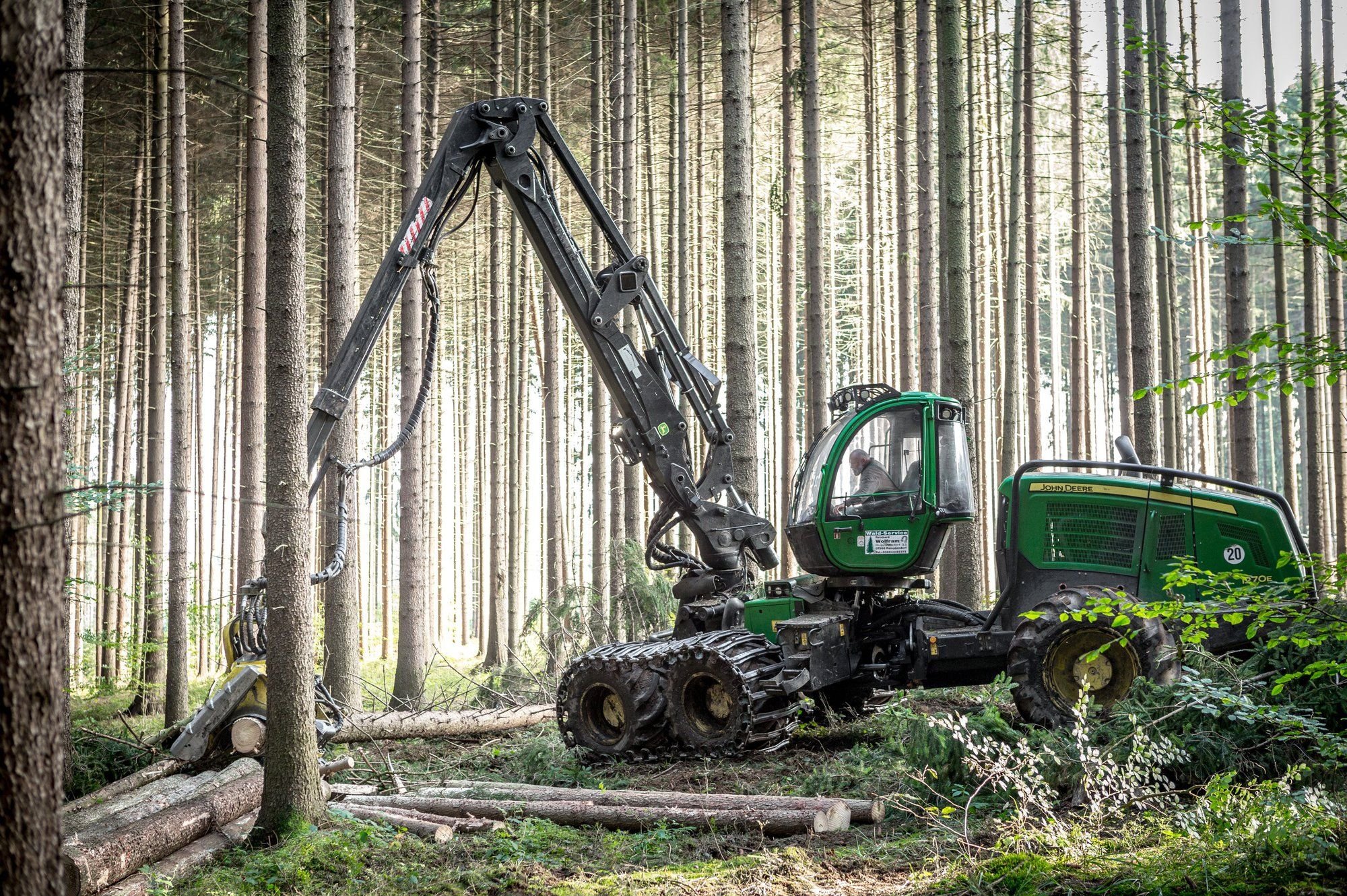 Auch wenn Maschinen so manche Arbeit im Wald übernehmen - wie hier im Zeitzer Forst -, fehlt den Forstämtern Personal.