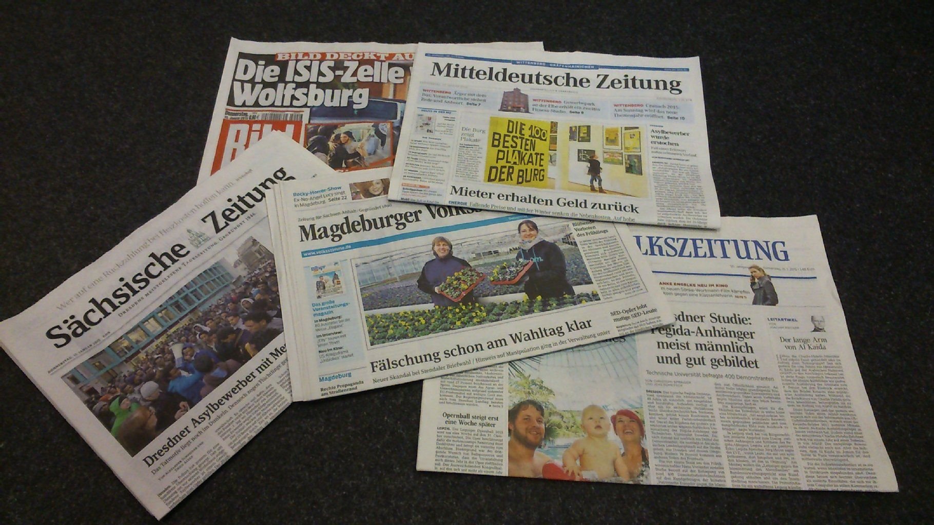 Presseschau am Donnerstag, 15. Januar 2015.