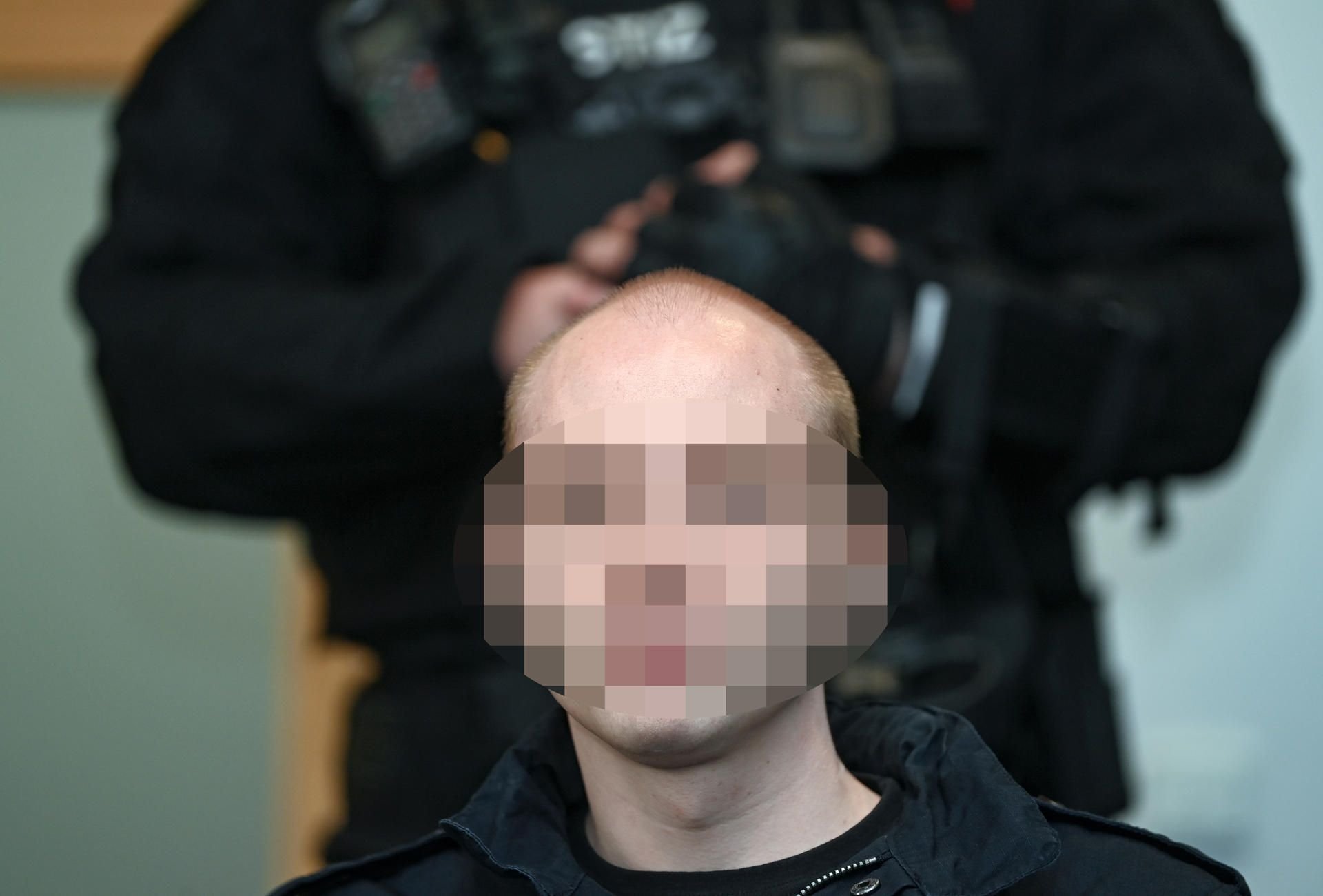 Der Angeklagte im Magdeburger Landgericht.