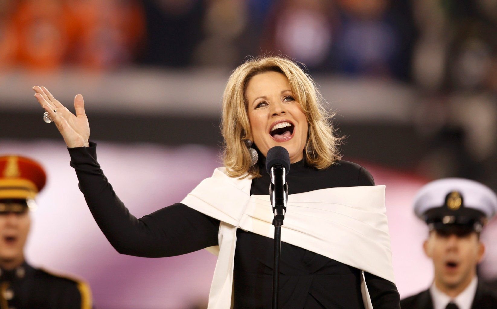 Sängerin Renée Fleming bei der Arbeit.