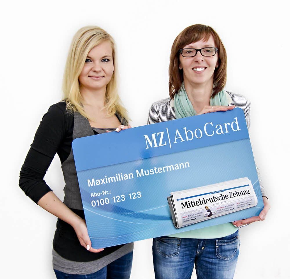 Das MZ-AboCard-Team Kerstin Bergmann (l.) und Bianca Jugl.