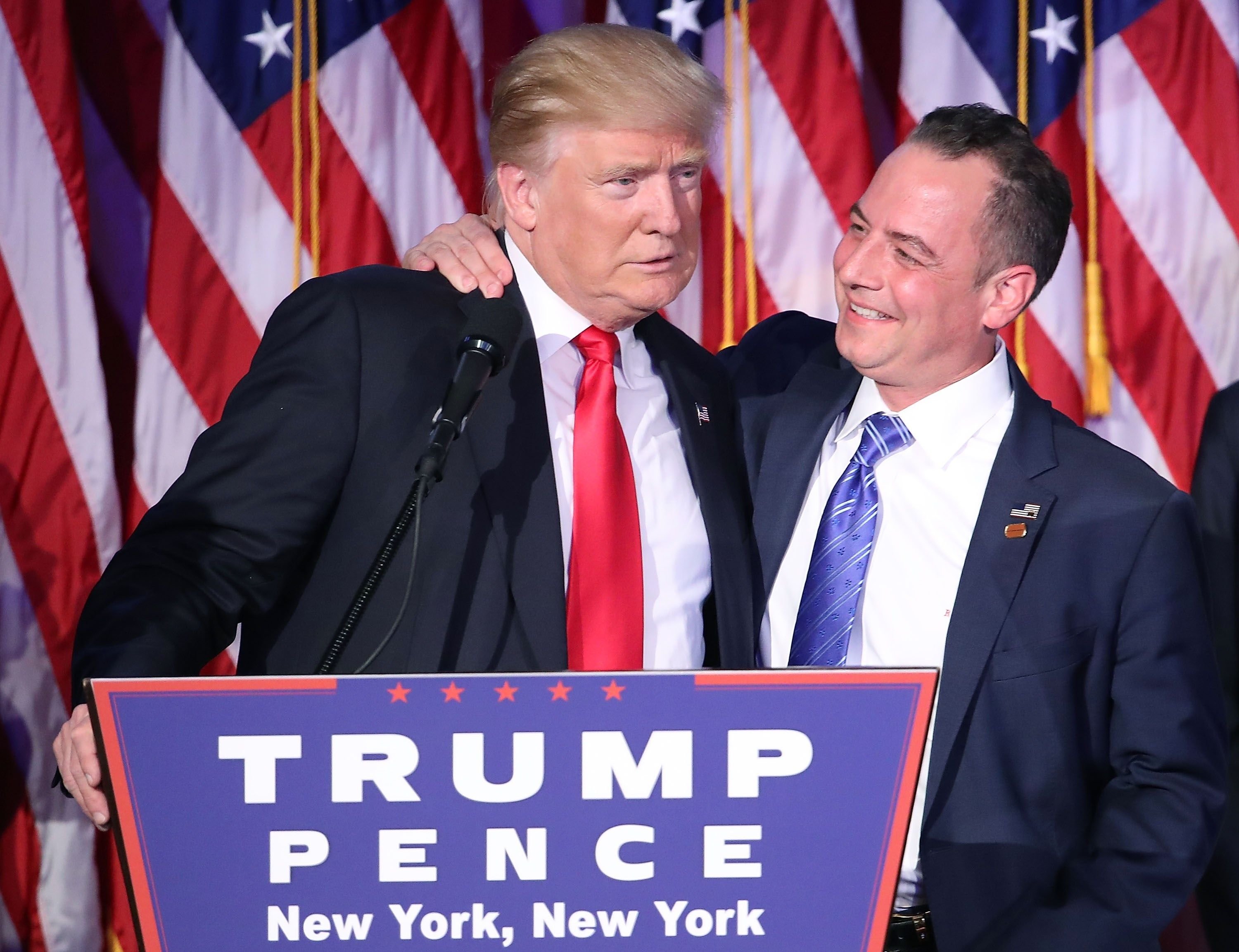 Donald Trump mit Reince Priebus, Leiter des Republican National Committee (RNC)