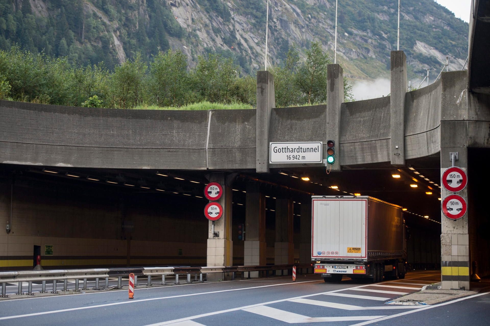 Der Gotthardtunnel in der Schweiz