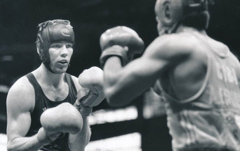 Henry Maske als Amateurboxer beim Chemiepokal in Halle