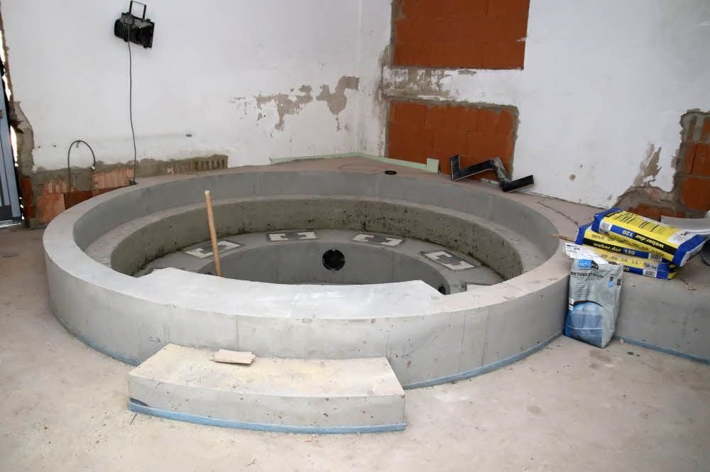 Der künftige Whirlpool in der Schwimmhalle „SaWanne“ in Sangerhausen