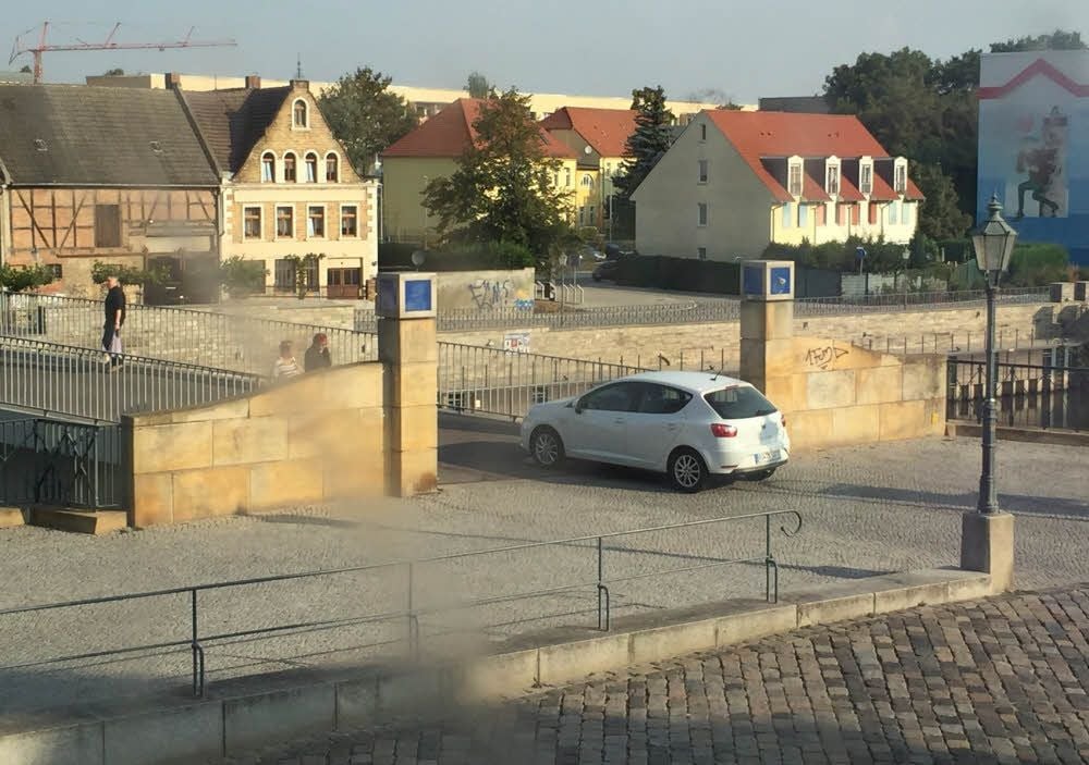 Falsch fuhr auch dieser Kleinwagen.