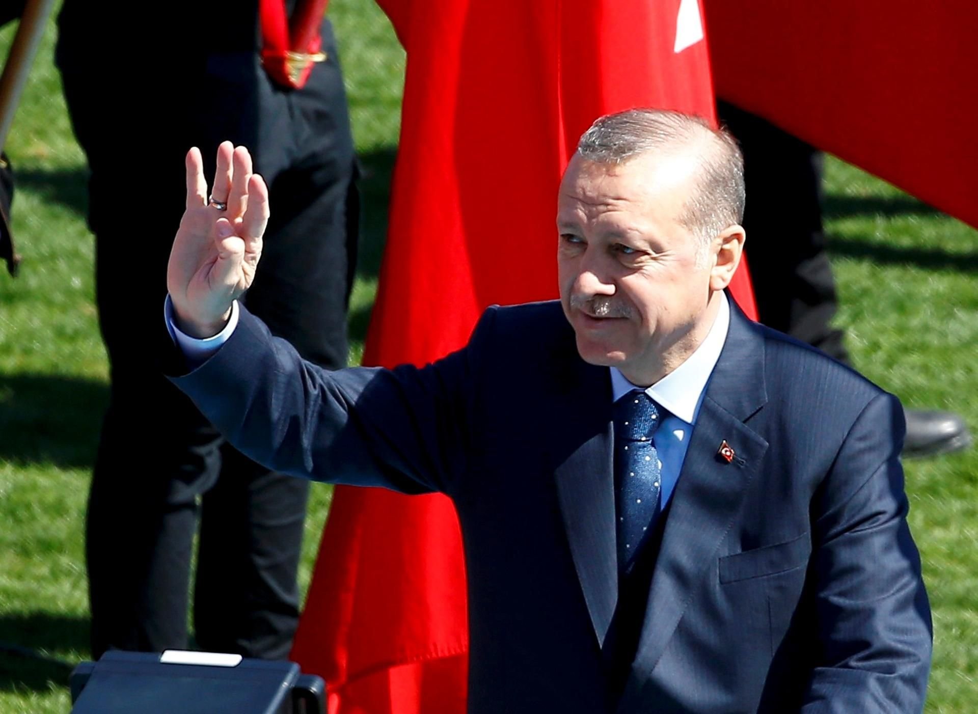Erdogan bei einem Wahlkampfauftritt am Samstag in der westtürkischen Stadt Canakkale.