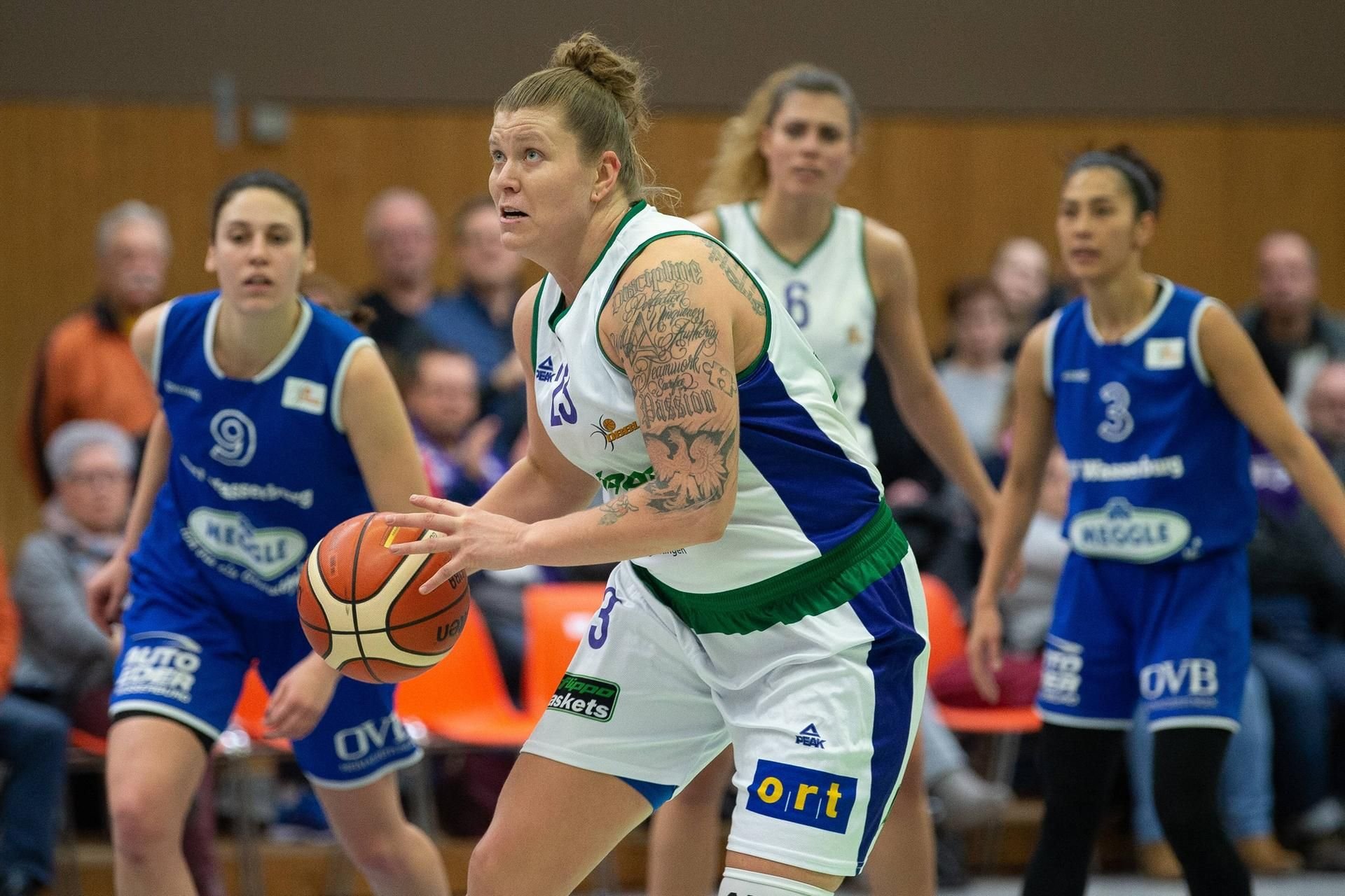 Lions-Zugang Klaudia Grudzien, hier 2019 für Göttingen am Ball.