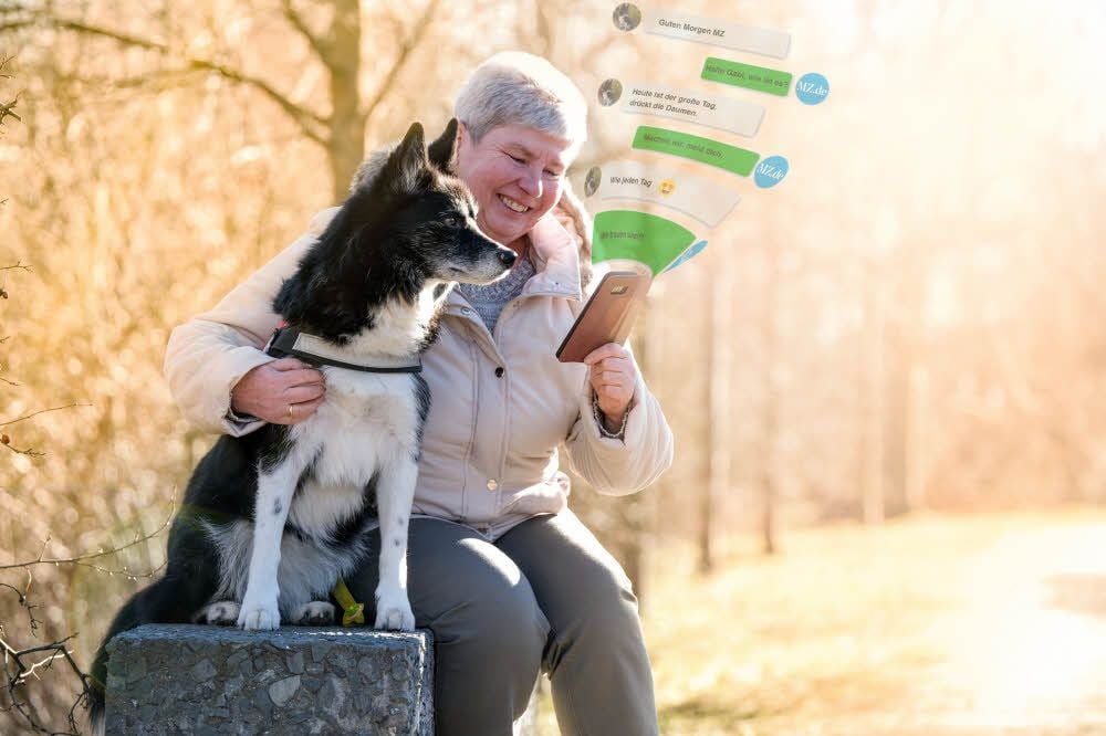Was gibt es Neues im MZ-Newsletter? Gabi Herse - hier mit ihrem Hund Stella - ist eine der treuesten Abonnentinnen.
