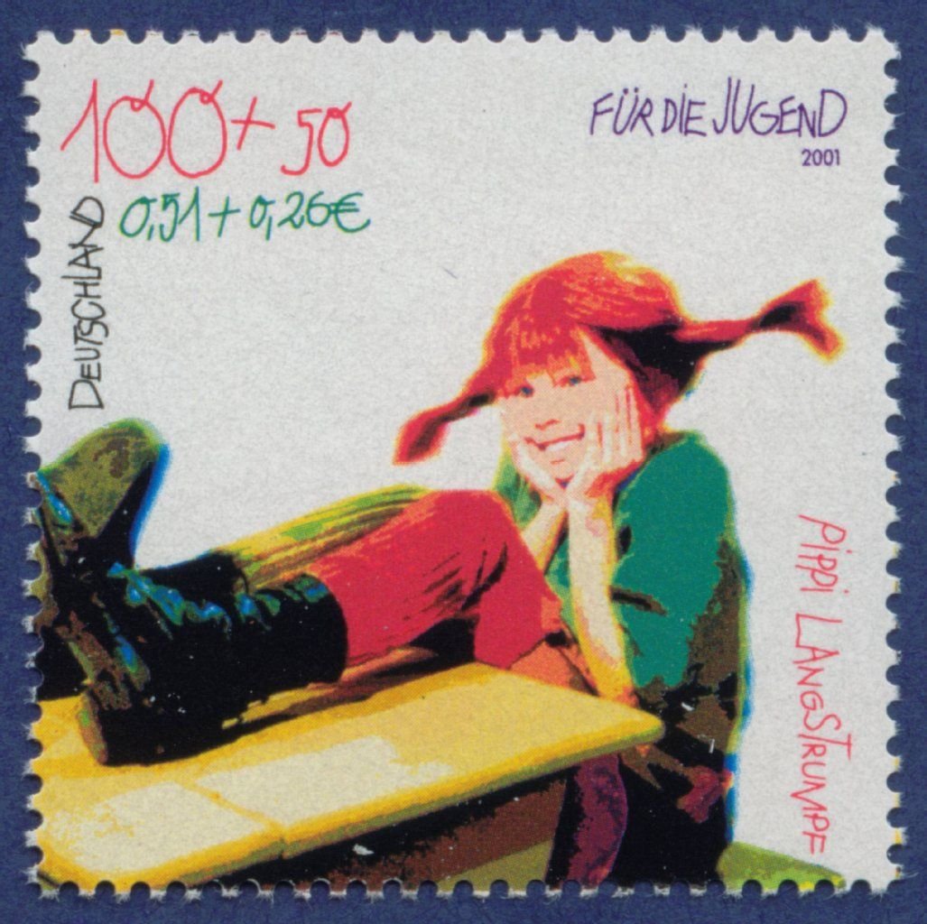 Auch die Deutsche Post hat schon Marken mit Pippi-Motiven gedruckt.