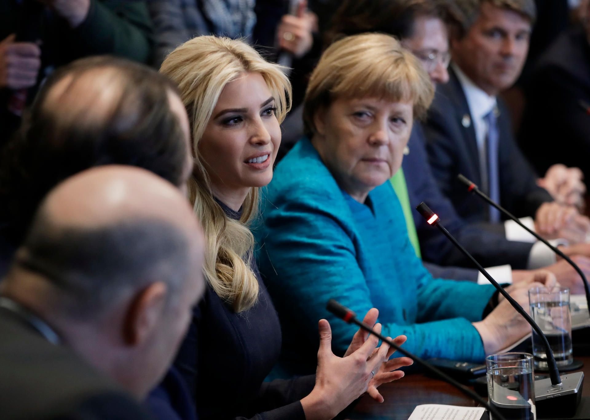 Ivanka Trump war auch beim Treffen Donald Trumps mit Angela Merkel anwesend.