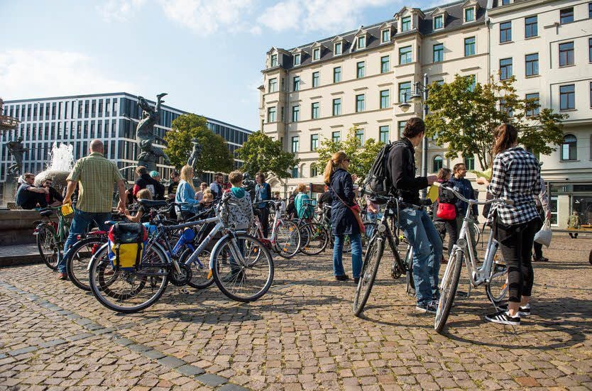 Die Gegendemo kurz vor dem Start