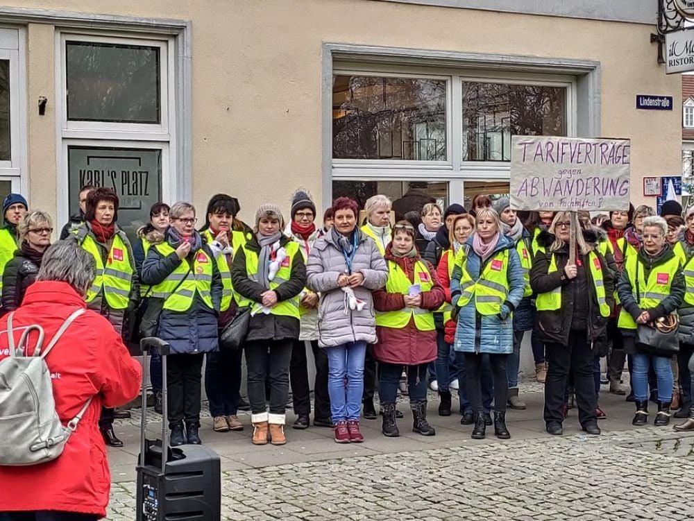 Es wird solange gestreikt, bis verhandelt wird.